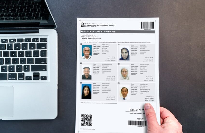 Family Registration Certificate (FRC)